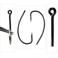 Wholesale Carp Fishing Hooks High Carbon Steel Fishhooks Matt Black Barbed Curve Shank Gripper Style Carp Hooks