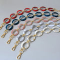 For B-C200 Fashion Retro Mixed Gold Resin Circle Ring Thick Chain Shoulder Strap Acrylic Belt
