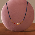 European American Style Natural Lapis Lazuli Stone Handmade 18K Gold Plated Stainless Steel Chain Chokers Necklaces Anniversary
