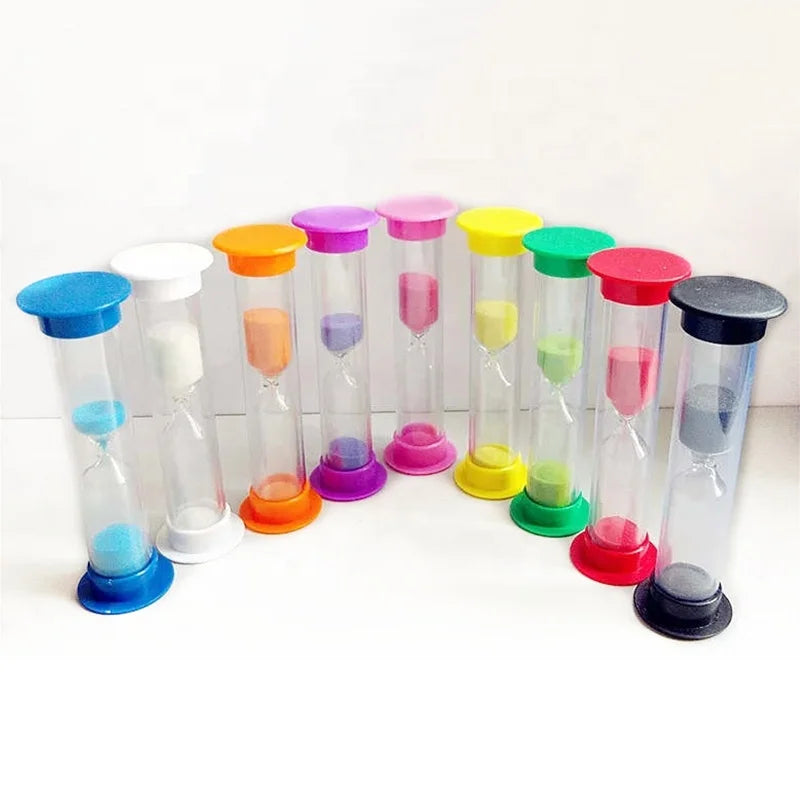 Wholesale Plastic Hourglass Sand Watches EN71 Approved Safe Give Aways for Kids 30s 1min 2min 3min 5min 10min Mini Sand Timers