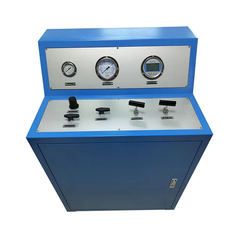 USUN Model:WSAH100-D Blue Closed Cabinet air Driven Hydraulic Testing Pump Skid with Digital Pressure Gauges