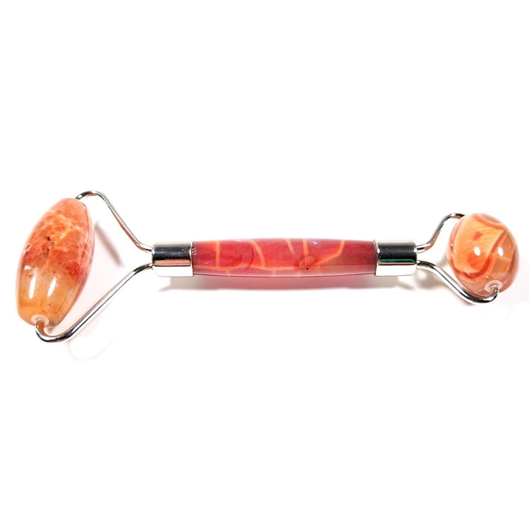 DIY Private Label Custom Logo Guasha Stone Jade Fire Agate Roller for Face Beauty