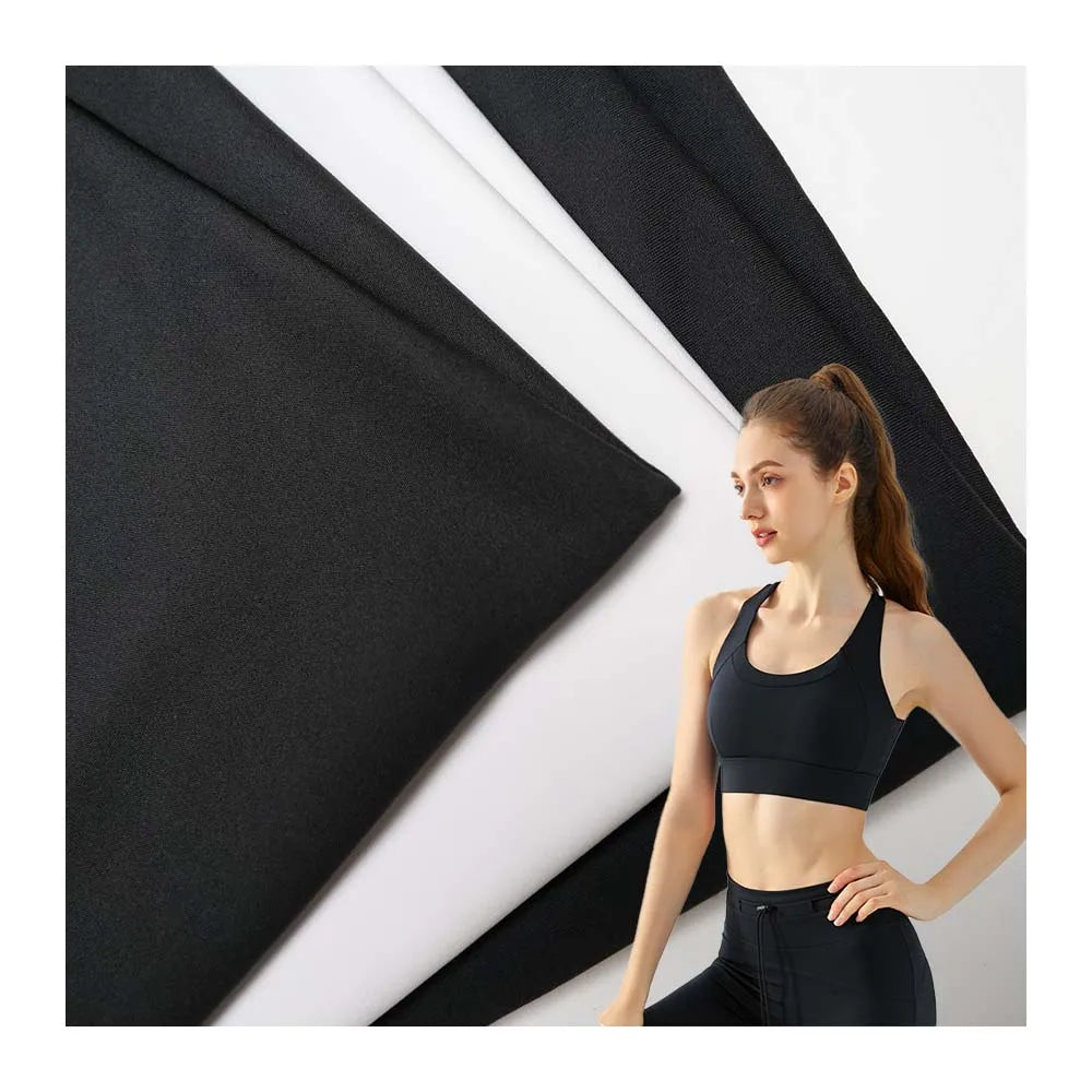 Wingtex 85% Recycled Polyester 15% Elastane Interlock Breathable Gym Wear Fabric Thick Stretch Fabric for Bodycon