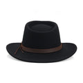 R184 Classical 100% Wool Western Cowboy Hat Large Brim Equestrian Jazz Cap for Party or Formal