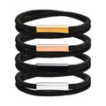 Magnetic Couple Jewelry Stainless Steel Personalized Engraved Logo Bar Lucky Rope Woven Bracelet for Men Women