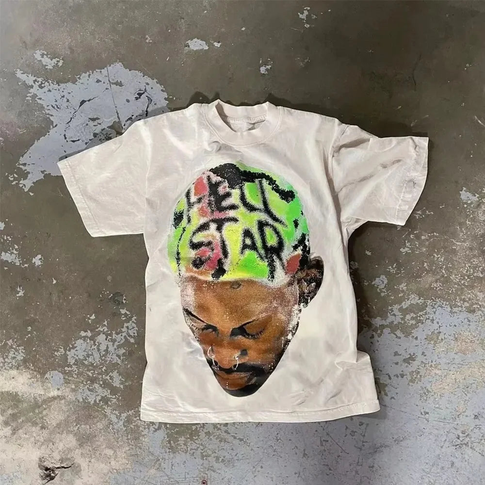 YUCHEN Custom logo DTG t Shirts Heavyweight 100% Cotton Men Boxy Screen Print Street Wear t Shirt for Men