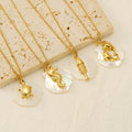 Girls Trendy Imitation Pearl Stainless Steel Link Chain Turtle Star Fish Necklace for Anniversary