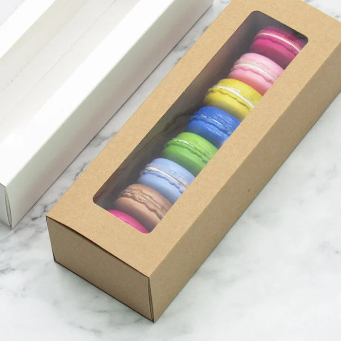 Clear Macaroon Packing Box Gift Candy Box for 6 Packagemacaroon Box Withplastic Tray