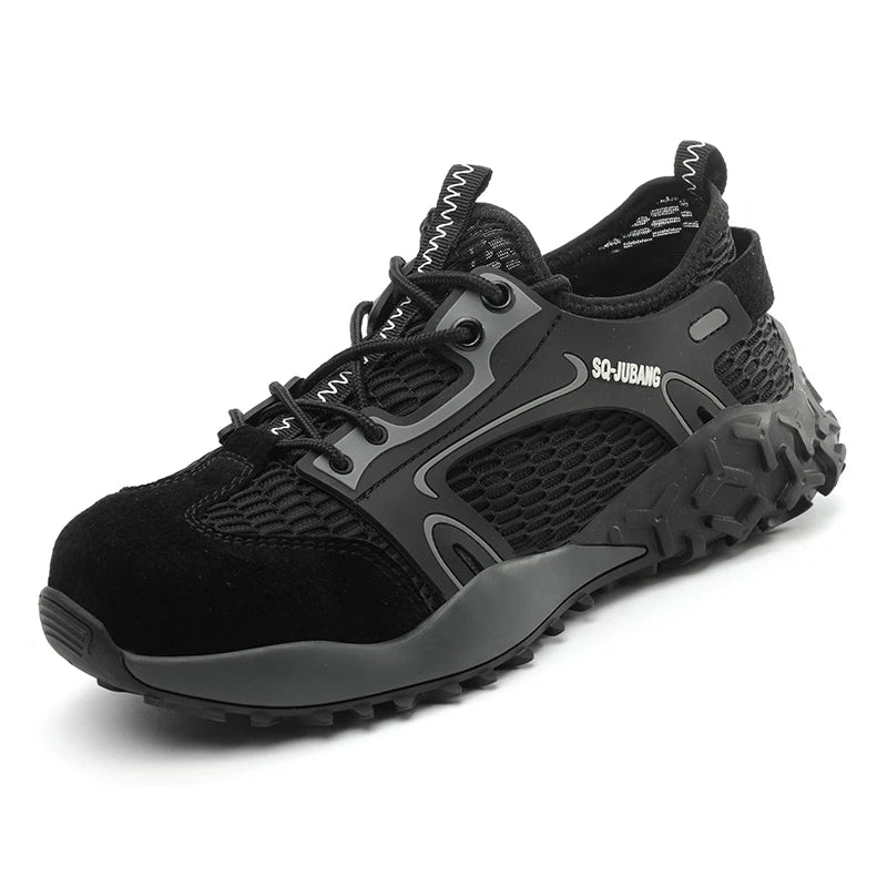 High-quality Fashion Breathable Work Boots Anti-puncture Steel Toe Men's Safety Shoes