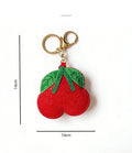 Keychain Hyperbole Three-Dimensional Fruits and Vegetables Lemon Charms Jewelry Korean Stylish Weddings Red Tote Bag Keychain
