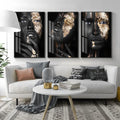 Unframed Sexy Black Dark Skinned Woman Modern Oil Portrait Canvas Painting Wall Art Print Living Room Decor Wallpaper Stickers