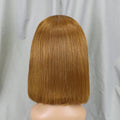 #30 Gray Color Straight Bob Wig Human Hair 200% Density 13x4 Lace Full Frontal Bob for Black Women