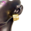 MEIZI JEWELRY 18K Gold Plated Women's Luxury Earrings Fashionable Copper Cuff with Pearl Diamond for Weddings
