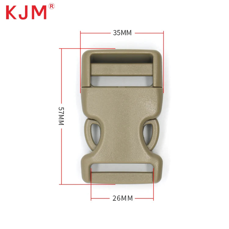 Customized logo 25mm 50mm Pom Recycled Belt Webbing Quick Release Buckle Lock I Inch Heavy Duty Plastic Tactical Buckle