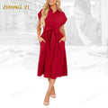 Summer Women's Short Sleeve Solid Casual Dress Tunic Long Dress Shop Gorgeous Emerald Short Sleeve Midi Dress