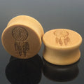 Huiying Diy 20mm Popular Ear Plugs Piercing Natural Dream Catcher Wooden Ear Expander Wood Plugs Jewelry