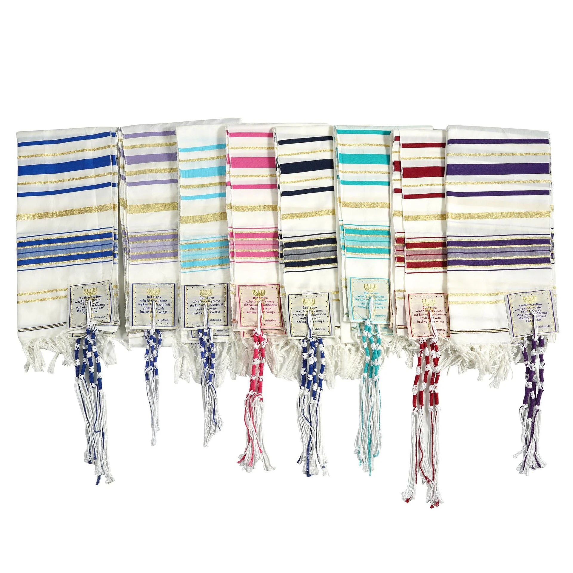Custom Unisex Kosher Israel Muslim Cotton Prayer Shawl Talit with Talit Bag