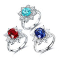 HanYu 925 Silver Jewelry White Gold Plated 925 Sterling Silver Lab Grown Diamond Engagement Ring