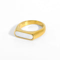 Wholesale Elegant Bold 18k Gold Ring Set for Women Stainless Steel Minimalist Fashion Jewelry