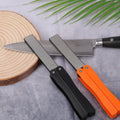 Diamond Knife Sharpener Pocket Sharpening Stone #400/600 Double Sides Folding Portable Orange/ Black