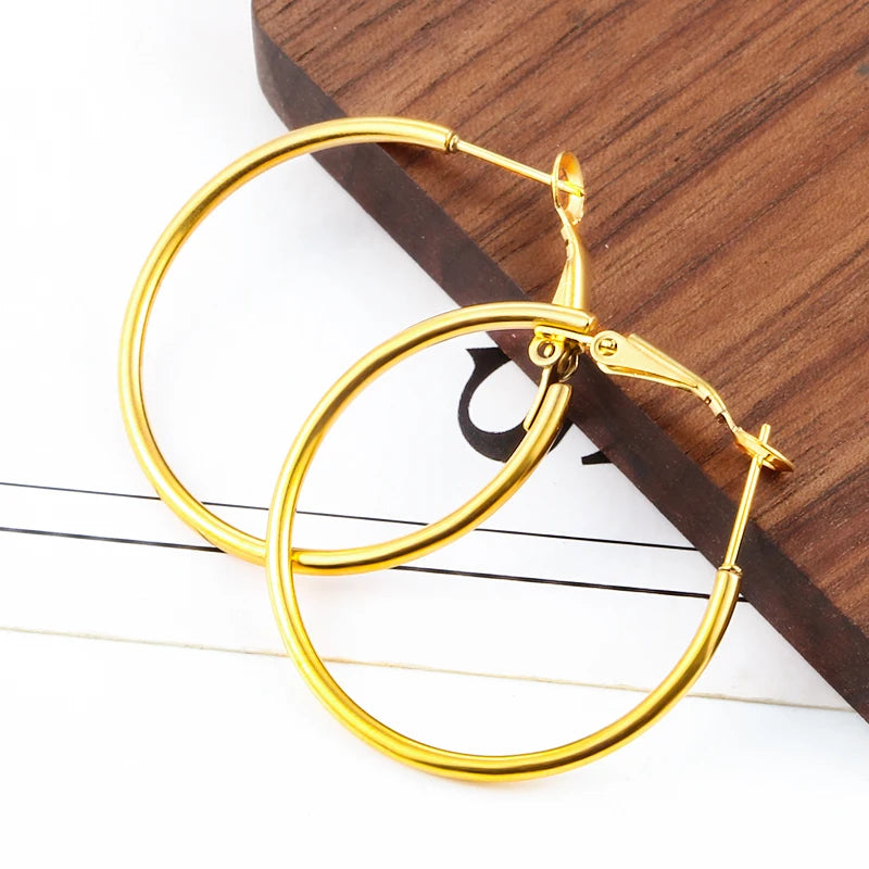 Custom 18k Gold Plated Stainless Steel Earrings Hooks Diy Jewelry Charms for Women's Accessories Fashion Jewelry Making