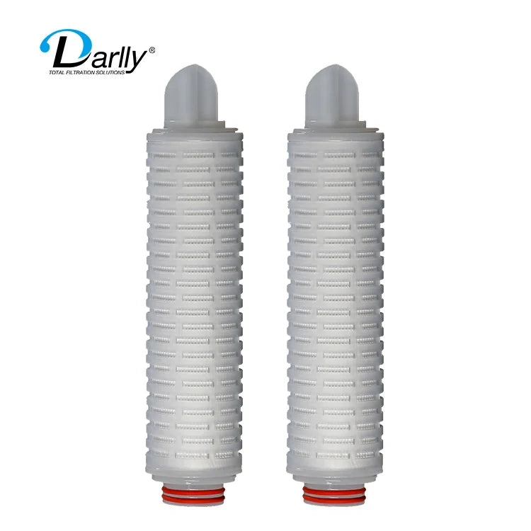 Filter Supplier 5'' 0.45 Micron Hydrophobic Microfiber Fabrics Cartridge Pleated Vent Filter 99.98% Efficiency for Beer New