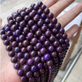 Factory Wholesale Natural Stone Bead Bracelet Necklace Bulk 4mm 6mm Small Loose Gemstone Beads Dyed Color Purple Sugilite