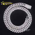 Luxury 925 Silver Chain Moissanite Necklace Hip Hop Jewelry GRA Certificated 16mm 3Rows Moissanite Men Cuban Link Chain