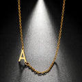 Trendy Sideways Letter Initial Necklaces Mini A-Z Charm Matching Choker Stainless Steel Match Necklace for Women Gift Jewelry