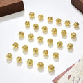JS1664 Wholesale Jewelry Gold Plated Alloy Flower Floral Heart Peace Sign Horseshoe Pattern Hollow Round Ball Jewelry Beads