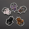 DIY Natural Crystal Tree of Life Rose Quartz Pendant Hand-wound Silk Palm Fortune Tree Sweater Chain Cross-border New Accessories