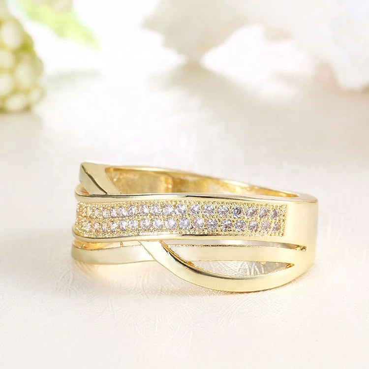 Fashion Jewelry 18 K Engagement 18K Wedding 18Kt Gold Ladies Wedding Rings 6Mm Wide