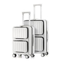 New Arrival Custom Luggage Suitcase with Front Two Pockets and Spinner Wheels Universal Luggage Set