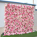 L-FW037 Wholesale Decorative Silk Floral Flower Wall Backdrops 8ft X 8ft Flower Wall for Wedding Decor Roll up Flower Wall Decor