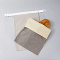 Large Reusable Cotton Storage Bag for Sourdough Loaves Homemade Bread with Eco-Friendly Folding Liner Handmade Bread Bag