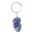 2026 Home Use Reliable Natural stone key ring_ Sodalite Stone energy Key chain_ Sodalite grape Shaped Pendant Folk Crafts