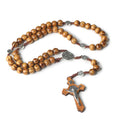 [In Stock] Catholic Rosary Beads Vintage Rosary Cross Wood 3Colors 10mm Religious Handmade Pendant Jesus Easter Gifts Wholesale