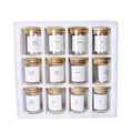 12 Piece 180ml /3oz Borosilicate Kitchen Food Glass Storage Jars Set With Bamboo Wood Lid