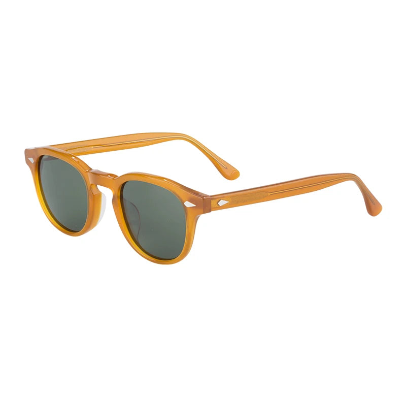 Lightweight Polarized Durable Environmentally Friendly Fashion Custom Made Transparent Triangle Cat Eye Acetate Sunglasses