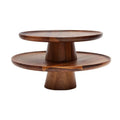Creative Natural Customized Camping Home Hotel Wedding Acacia Wooden Cake Dessert Food Display Serving Stand Tray