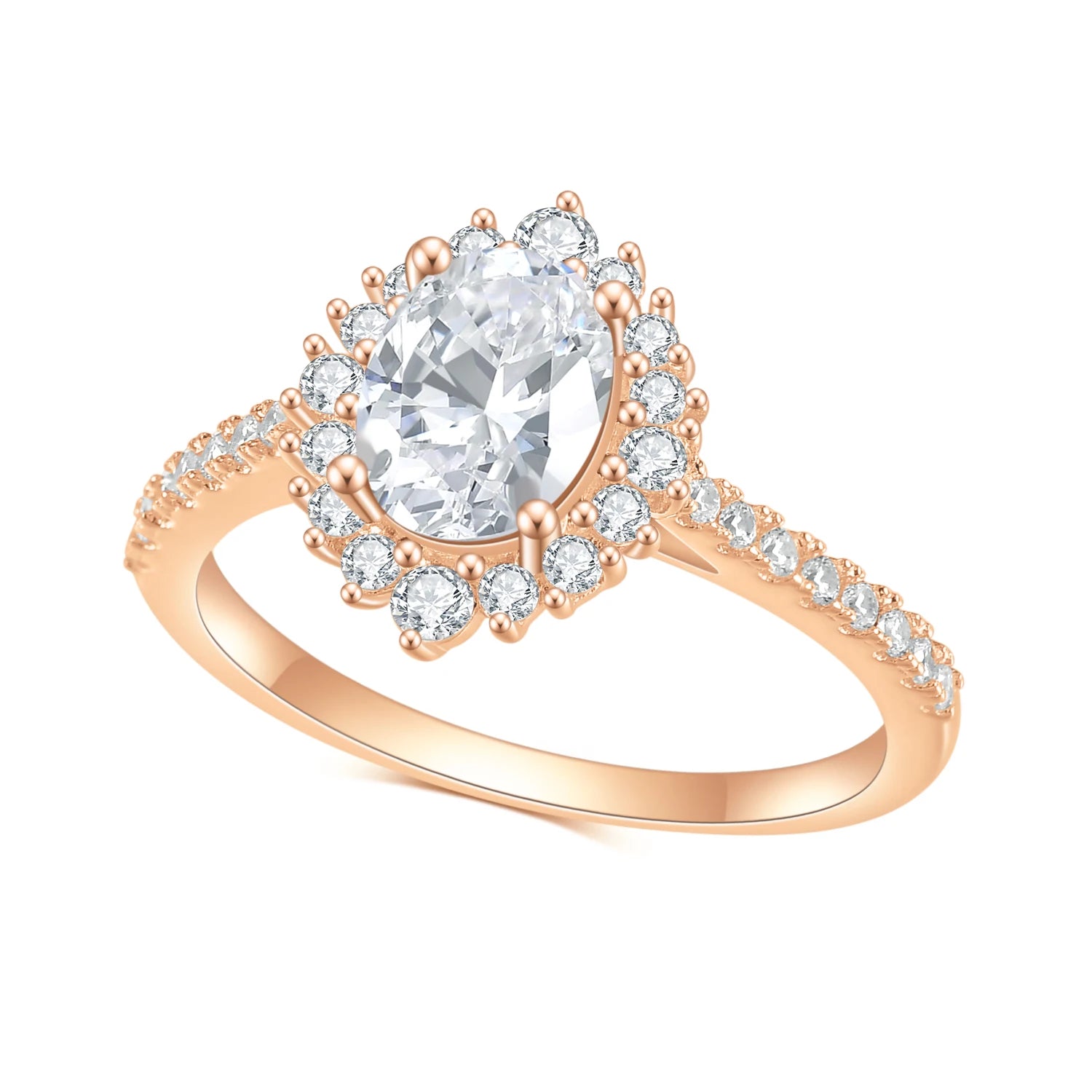 OL0923 Abiding Jewelry New Product 6x8mm Moissanite Diamond Gold Plating Jewelry 925 Solid Silver Rings From China
