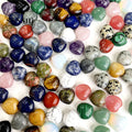 Wholesale Jewelry Multi Color 20mm Natural Heart Shape Stone Rose Quartz Amethyst Pendant Heart Quartz Pendant