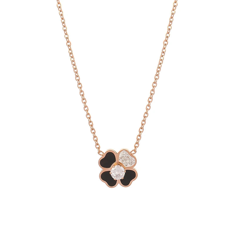 Non-fading Jewelry Necklace Customization of Various Styles and Styles to Support the Customization of the Picture Clover Neckla