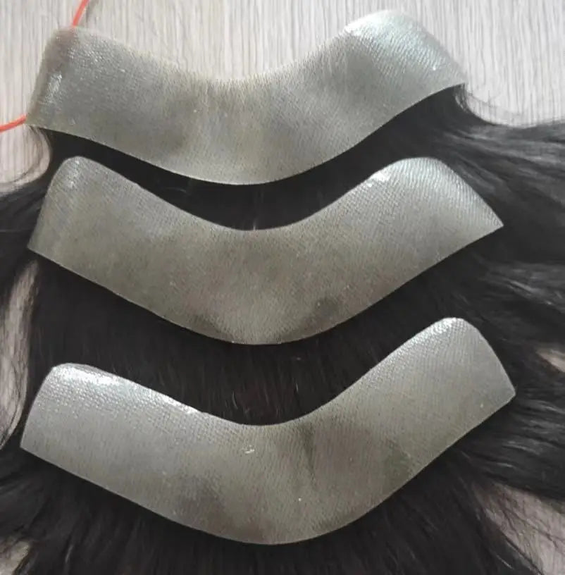 Wear Realistic and Natural Full Hand Tied Pu Base V-loop Forehead Hairline Topper MegaBDM