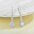 QINGXIN 925 Sterling Silver Mother's Day Gift Party Jewellery Luxury Zircon Gemstone Hoop & Huggie Drop Earrings Women