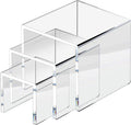 3 Pieces Acrylic Risers for Display Clear Display Stands for Shelf Dessert Cupcake Candy Food Tabletop Collectibles