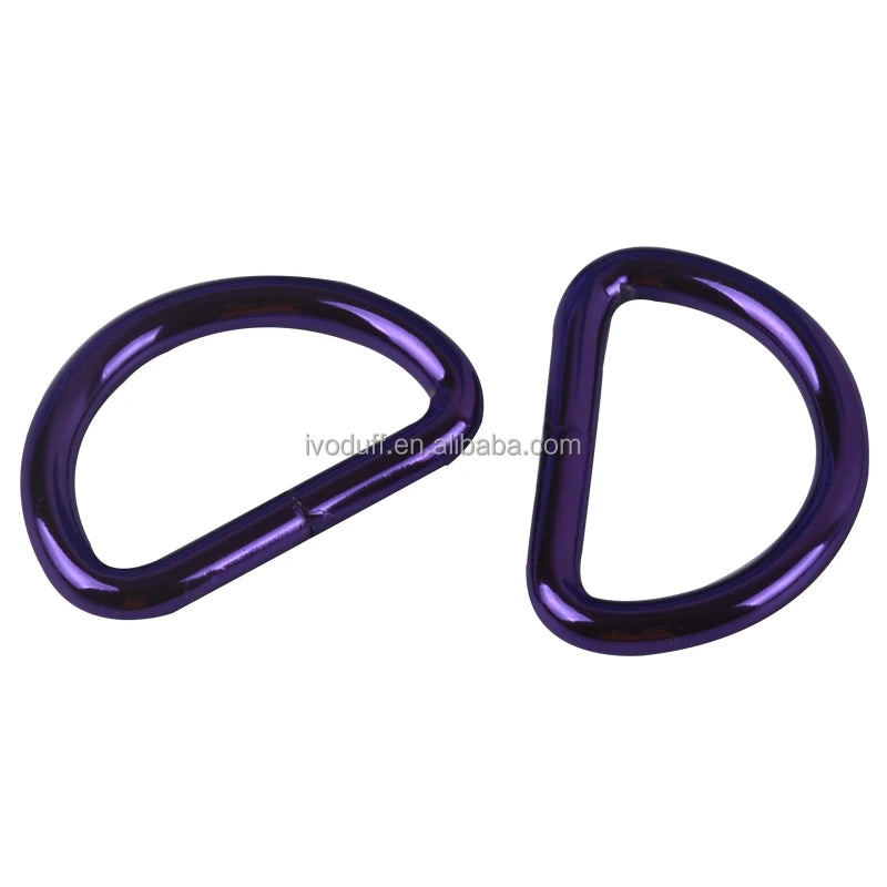 25mm Various Color Handbag D Shape Ring Hardware Metal D Ring Buckle