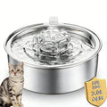 304 Stainless Steel Stylish Luxurious Ultra-Quiet 2.0L Automatic Cat Water Fountain Auto Pet Water Dispenser for Dogs & Cats