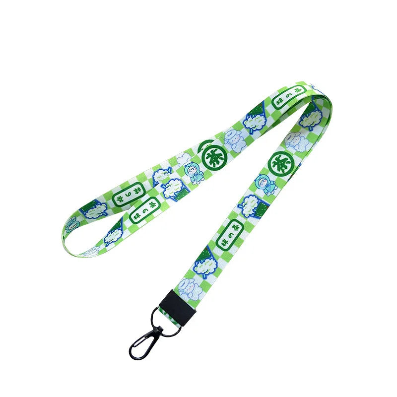 Custom Full-Color Jacquard Printed Polyester Visitor Badges Lanyards Y2K Keychain Featuring Custom Claw Clip Hook Accessories
