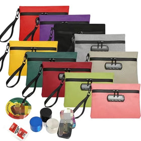 Custom Smell Proof Bag for Smoking Accessories Carbon Lined Smellproof Odor Proof Stash Travel Bags with Combination Lock
